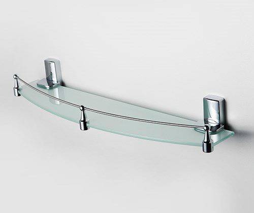 Полка в ванную WasserKRAFT Leine K-5044 стеклянная с бортиком