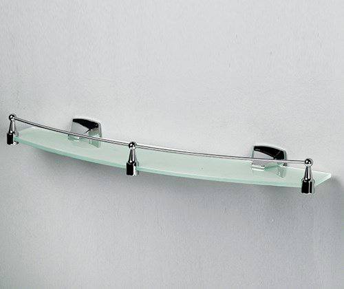 Полка в ванную WasserKRAFT Wern K-2544 стеклянная с бортиком