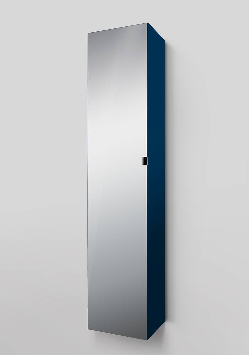 Шкаф-пенал AM.PM Spirit V2.0 35 L, зеркало, глубокий синий