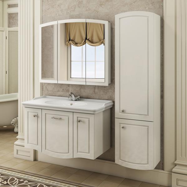 Мебель для ванной Comforty Палини 100 белый глянец