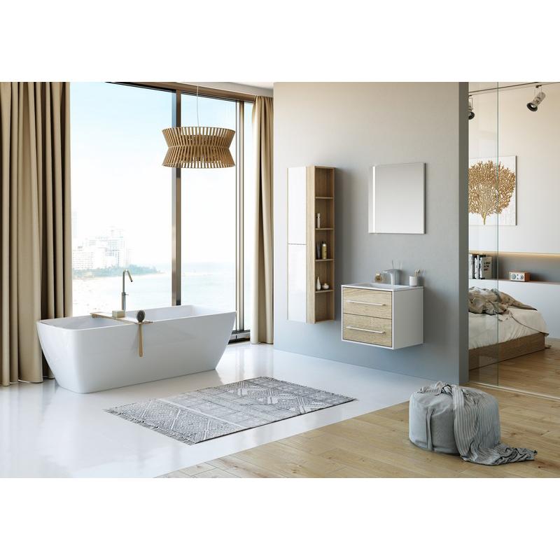Мебель для ванной Aqwella 5 Stars Майами Т6 дуб сонома/белый