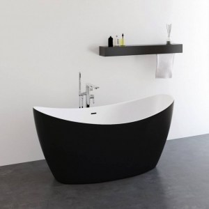 Ванна Frank F6107 Black/White 170x75 отдельностоящая